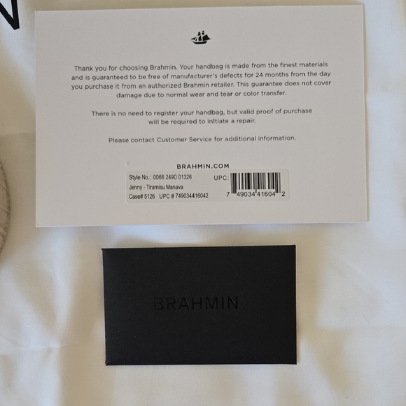 BRAHMIN JENNY SATCHEL TOTE/CROSSBODY IN TIRAMISU MANAVA. NWT - Picture 15 of 15